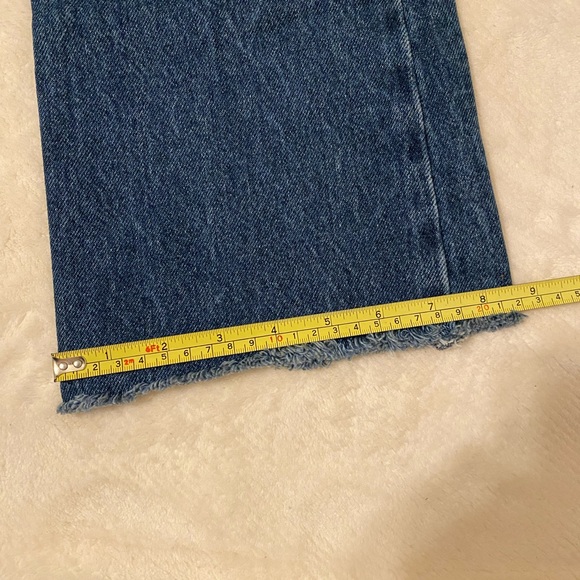 Zara high waisted wide leg raw hem jeans - Picture 5 of 6